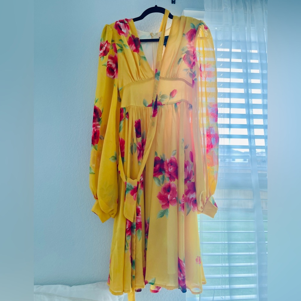Vintage Vandalizm Yellow Floral Zelda Dress
